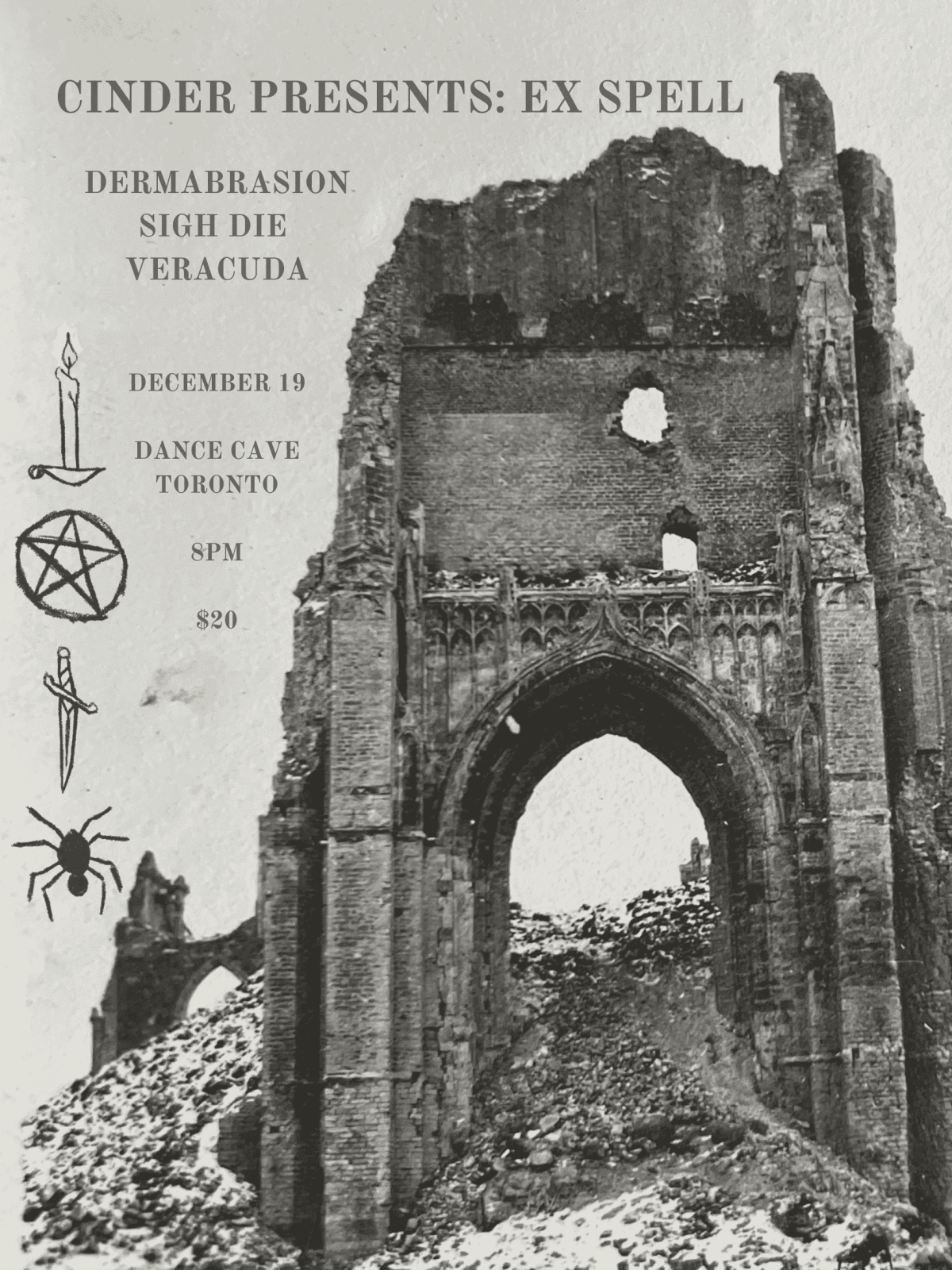Cinder “EX SPELL” EP release show / CINDER, Dermabrasion, Sigh Die, Veracuda