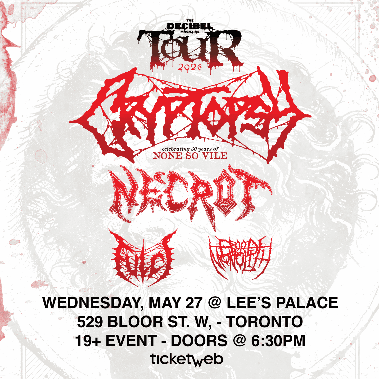 Decibel w/ Cryptopsy, Necrot, Fulci, Blood Monolith