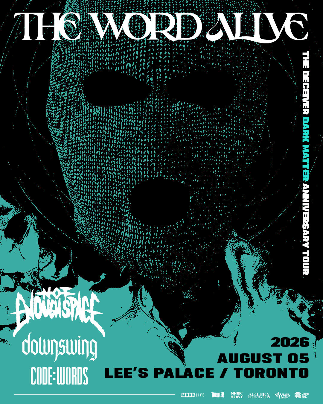 The Word Alive w/ Not Enough Space, Downswing & Code:Word