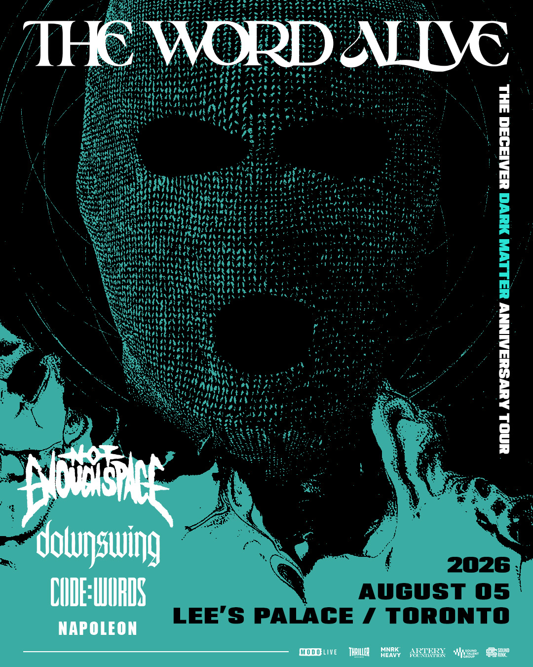 The Word Alive w/ Not Enough Space, Downswing, Code:Word & Napoleon