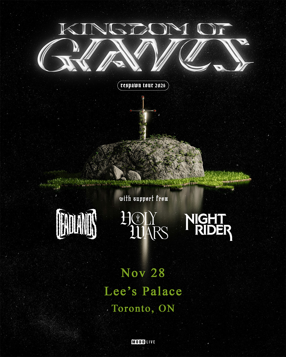 Kingdom Of Giants w/ Deadlands, Holy Wars & Night Rider