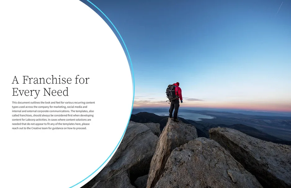 Labcorp social media lookbook spread