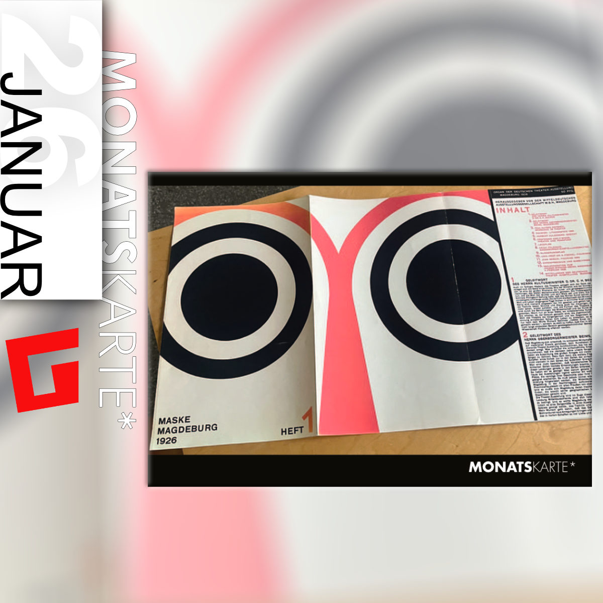 MONATSKARTE* Januar 2026 | Leporello Maske Magdeburg