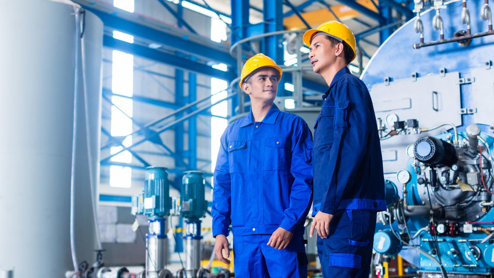 two men in facility OSHA PSM