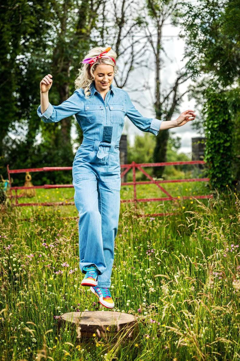 Edwina Guckian dancing colourfully