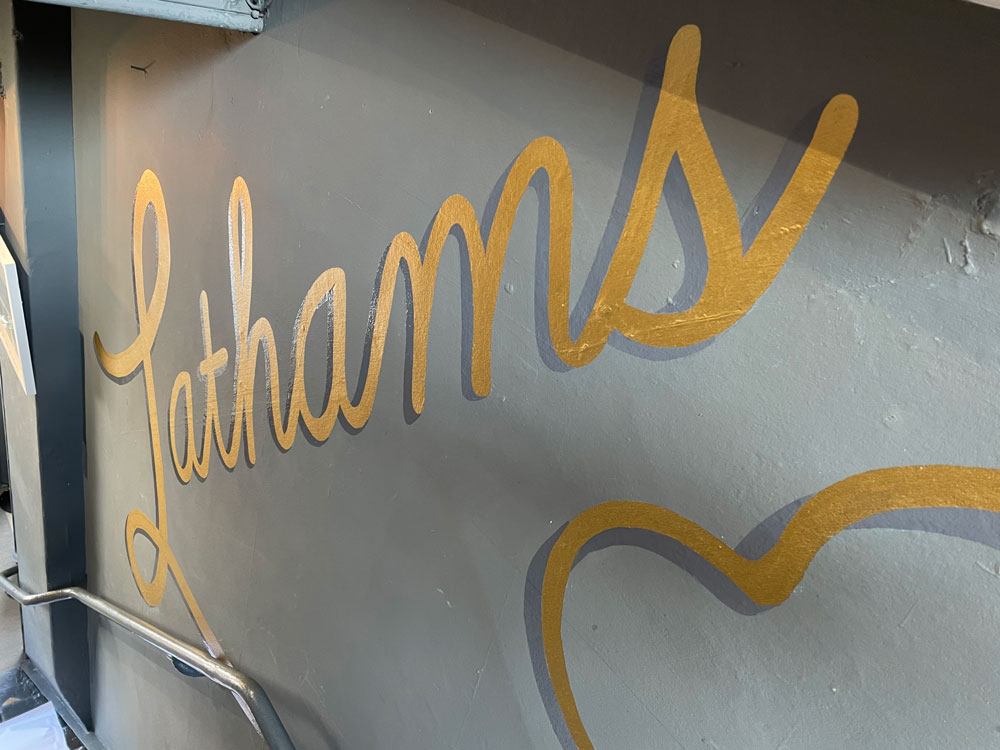 adamdoesdesign lathamshome interiors hand painted sign writing wall mural 3