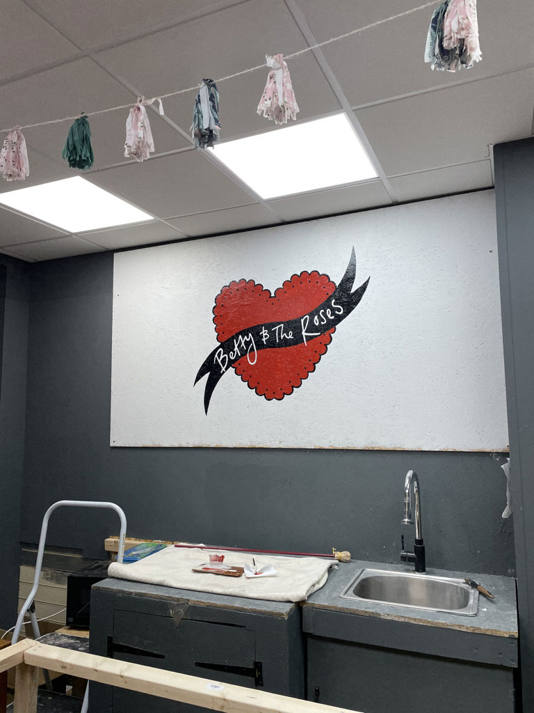 adamdoesdesign betty and the roses hand painted sign writing wall mural logo 6