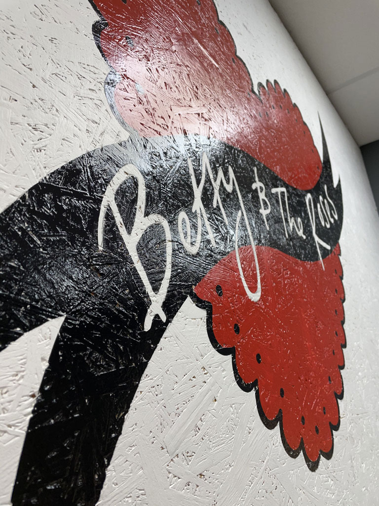adamdoesdesign betty and the roses hand painted sign writing wall mural logo 5