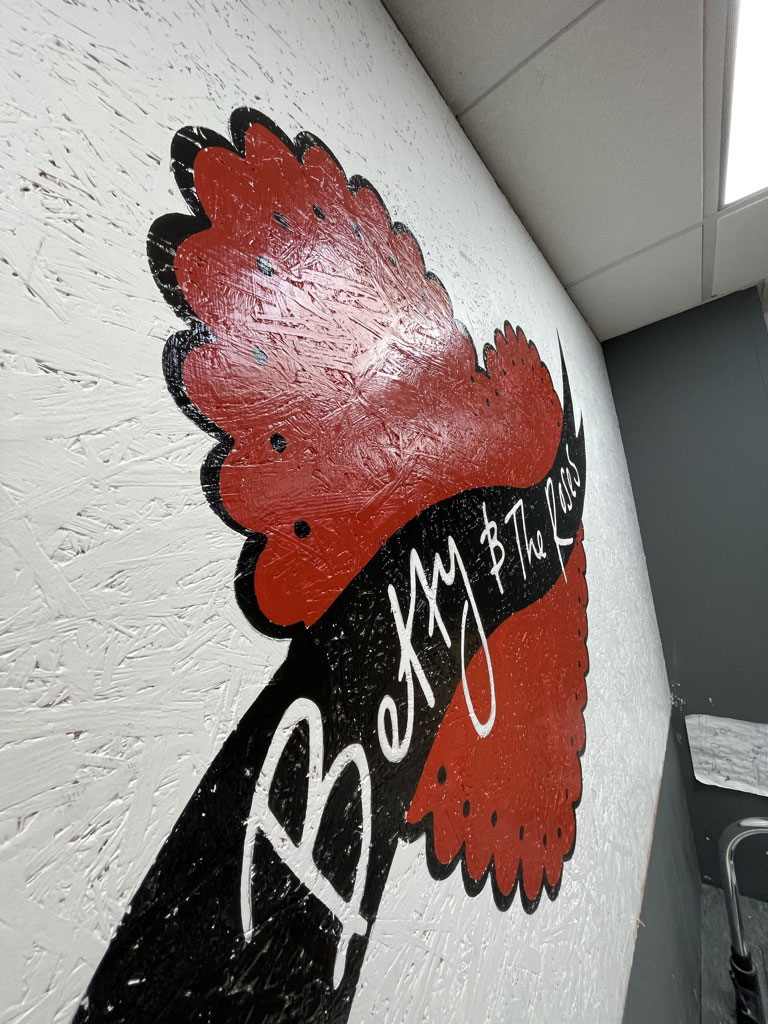 adamdoesdesign betty and the roses hand painted sign writing wall mural logo 4