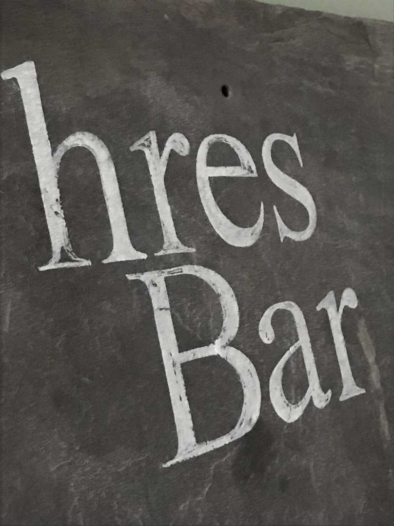 adamdoesdesign slate house sign hand painted - threshers barn 3