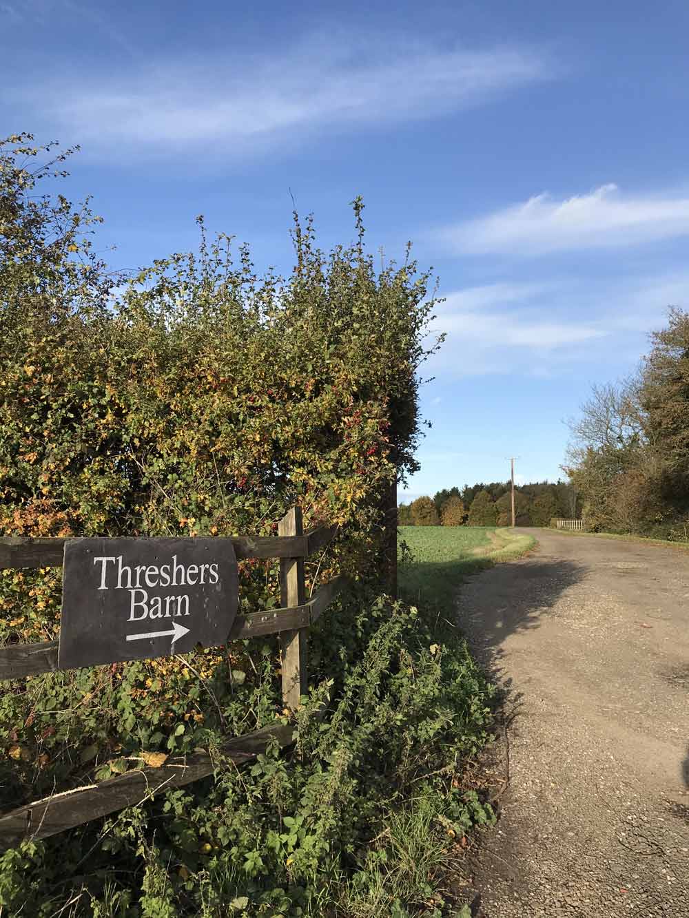 adamdoesdesign slate house sign hand painted - threshers barn 2
