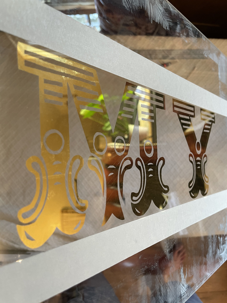 adamdoesdesign gold gilded lettering My Love2