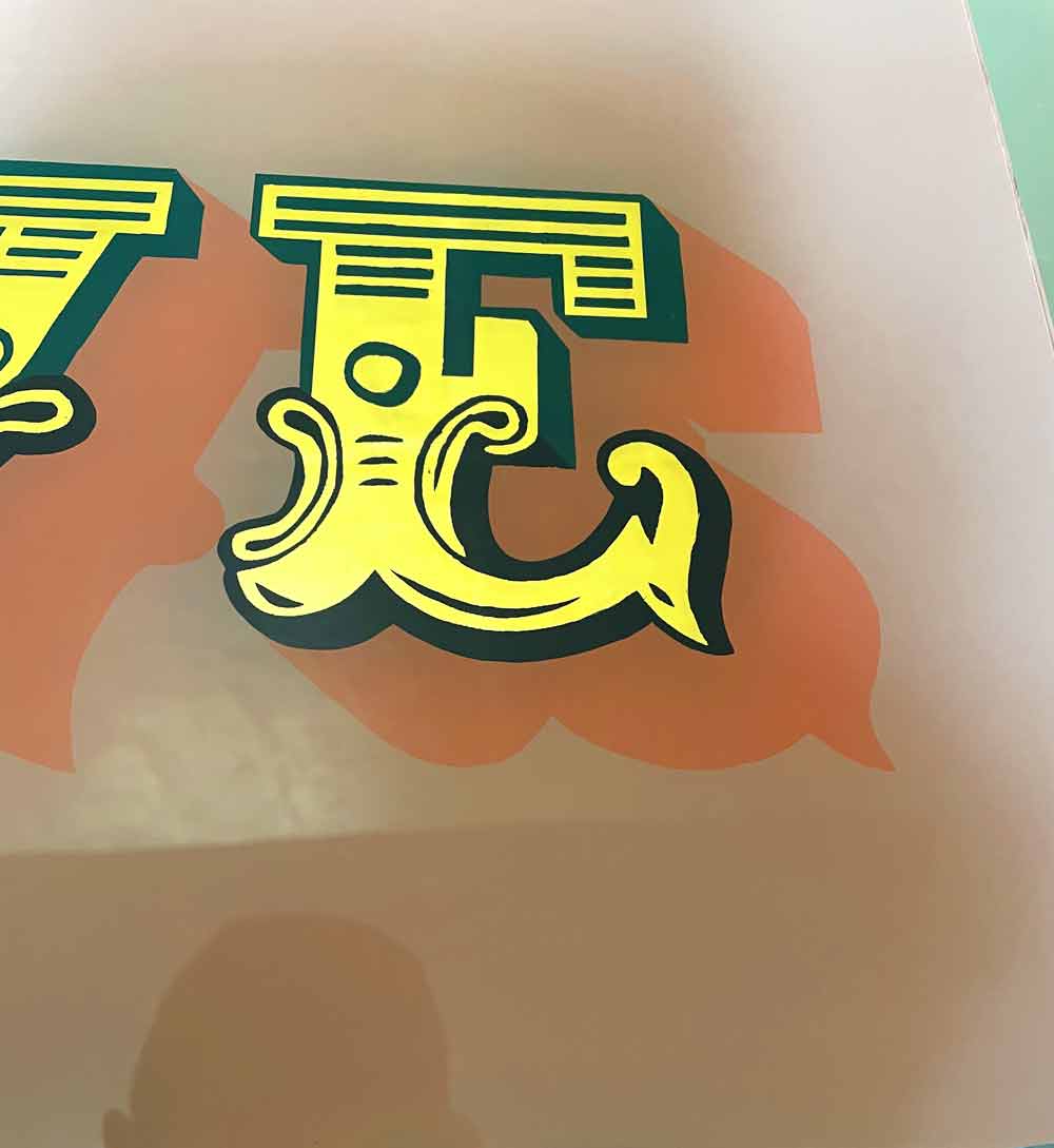 adamdoesdesign gold gilded lettering My Love9