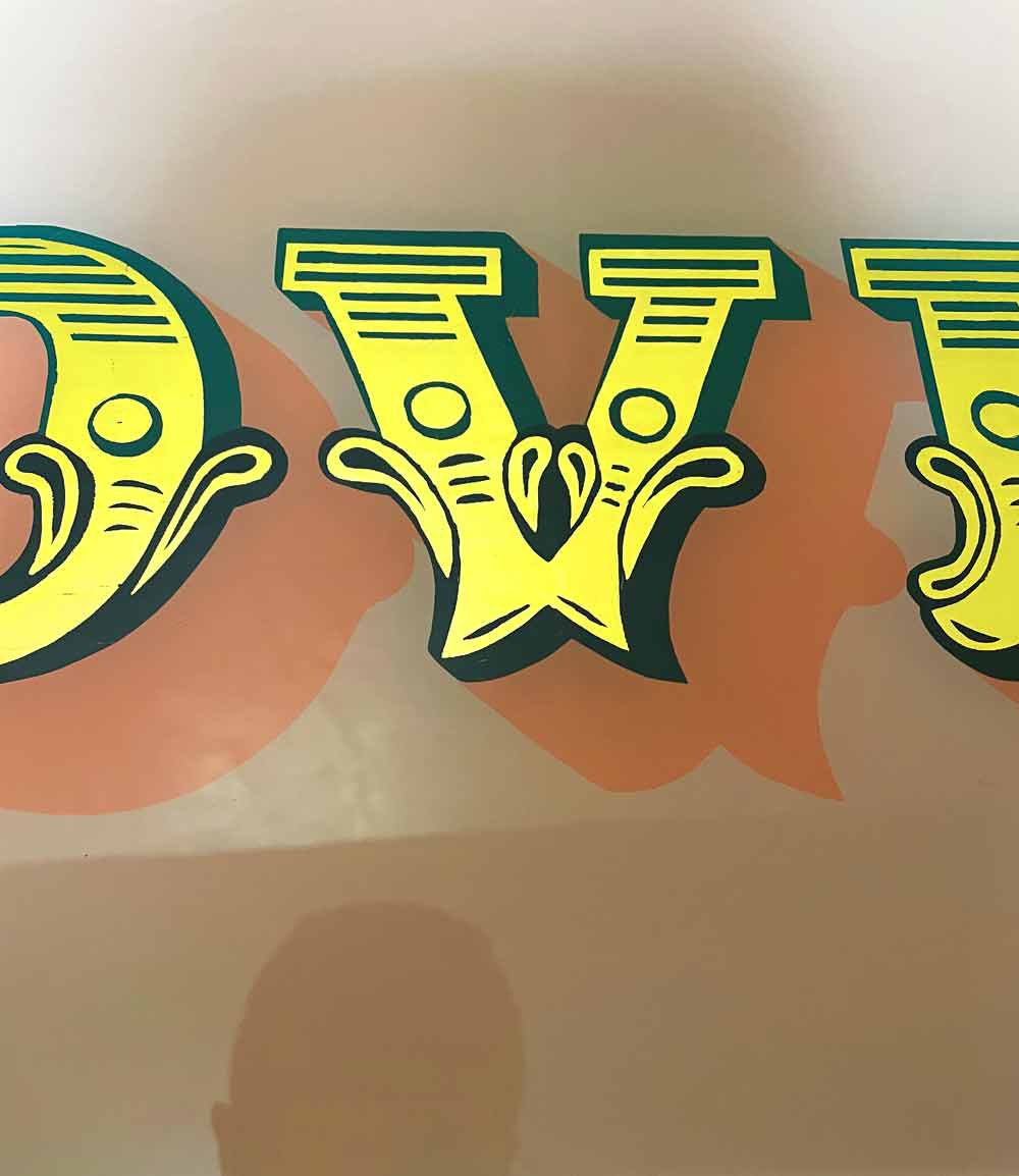 adamdoesdesign gold gilded lettering My Love10