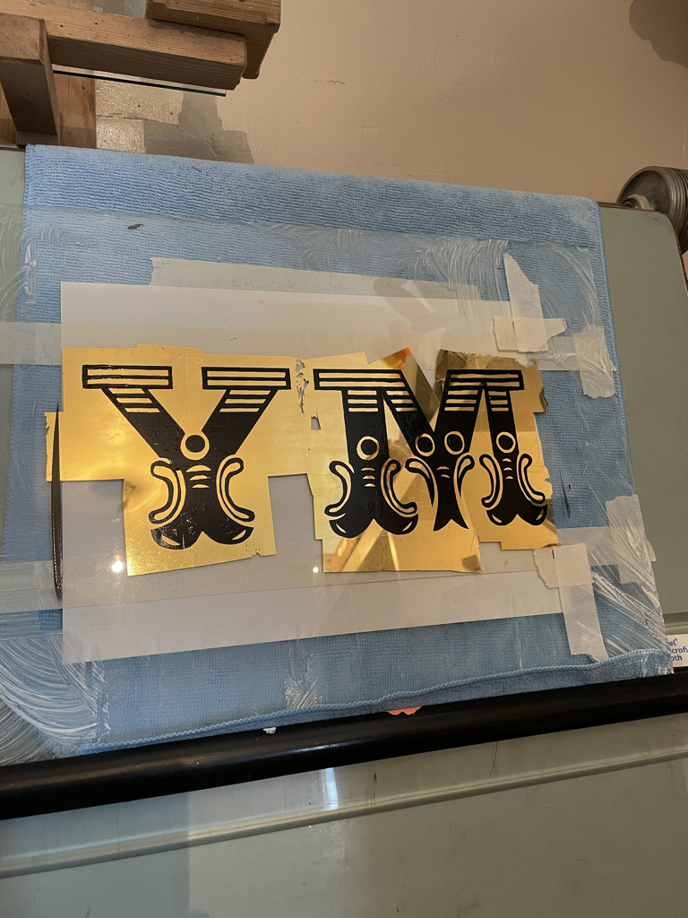 adamdoesdesign gold gilded lettering My Love1