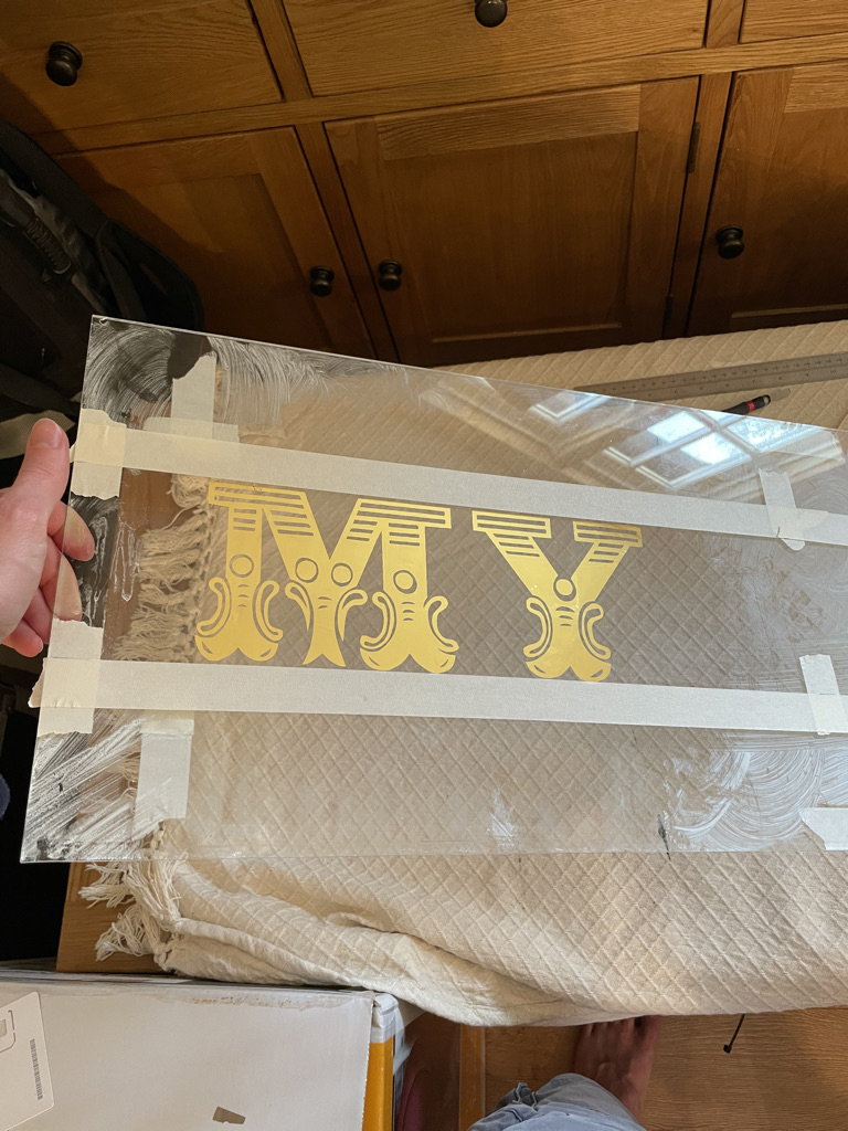 adamdoesdesign gold gilded lettering My Love4