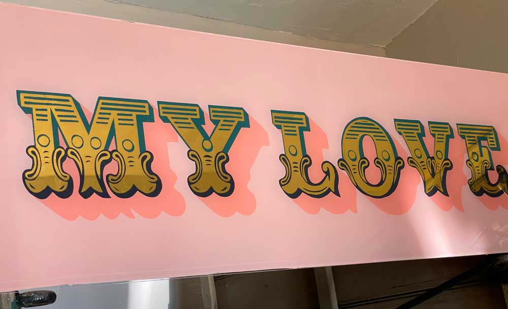 adamdoesdesign gold gilded lettering My Love15