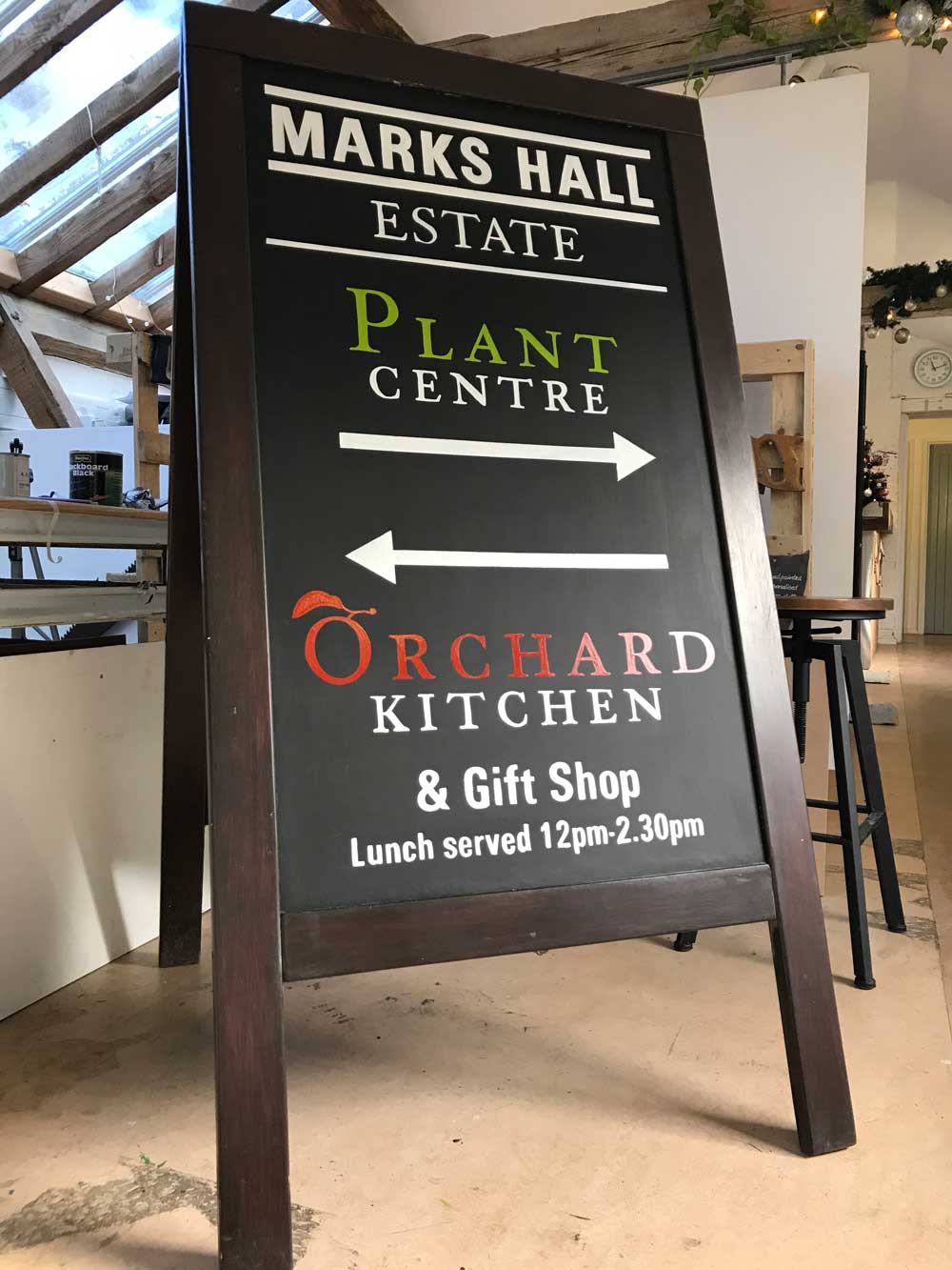 adamdoesdesign marks Hall Estate directional signage chalkboard