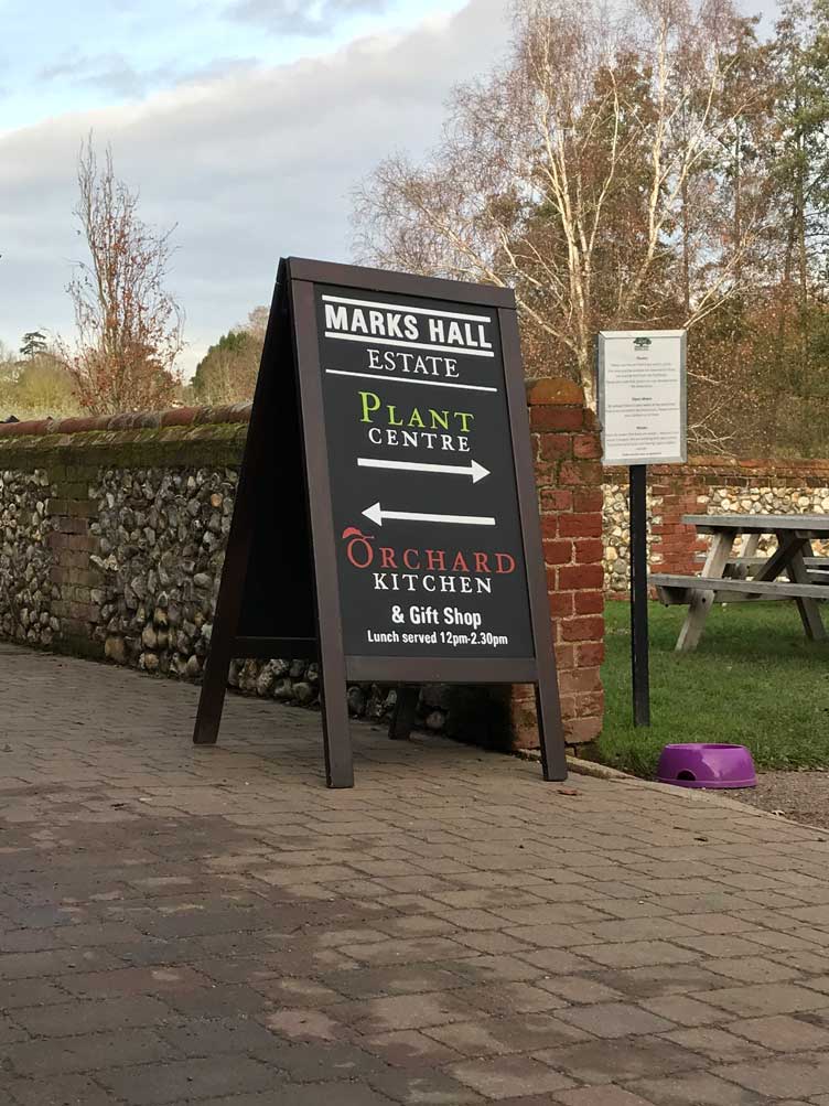 adamdoesdesign marks Hall Estate directional signage chalkboard