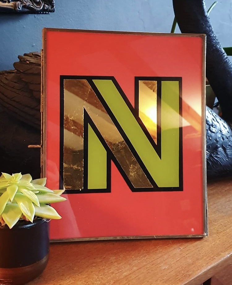 adamdoesdesign gold gilded letters - N