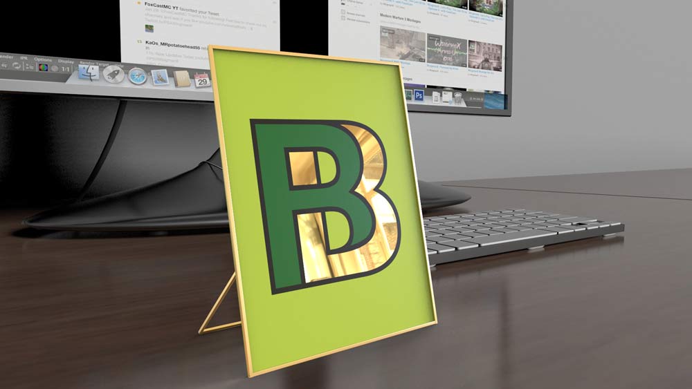 adamdoesdesign gold gilded letters - B