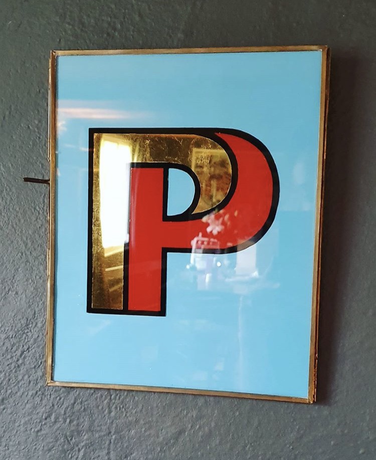 adamdoesdesign gold gilded letters - P