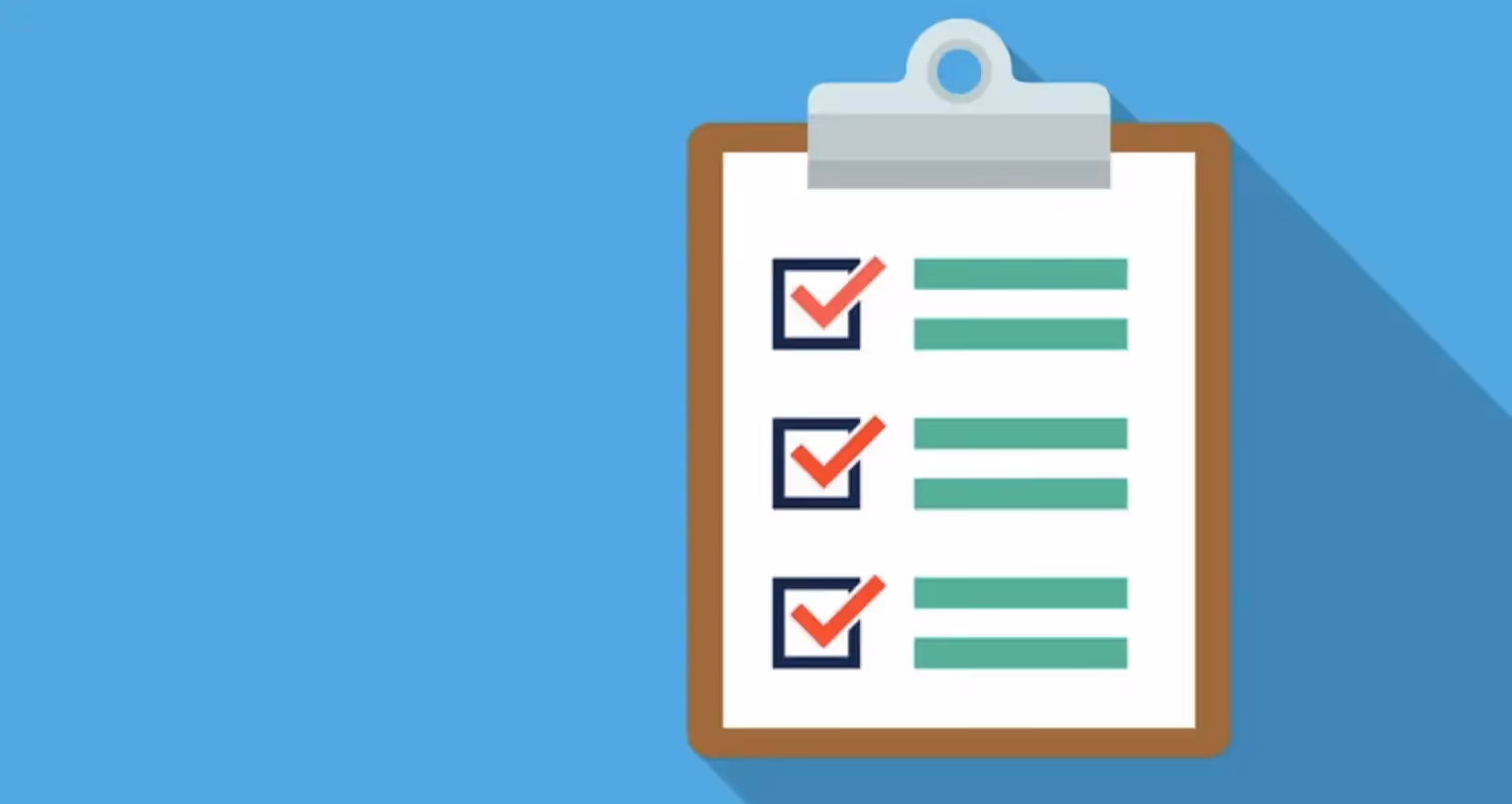 Blue poster background with large clipboard - UserVoice Images