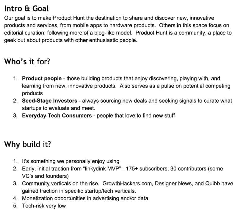 product requirements doc goals