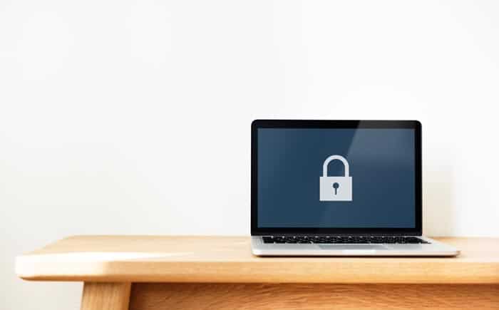 A laptop with a blue lock on the screen. - UserVoice Images