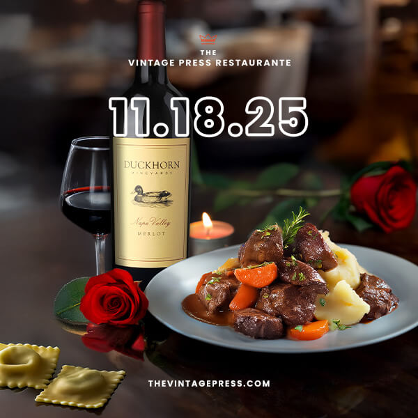 wine dinner with Duckhorn Vineyards