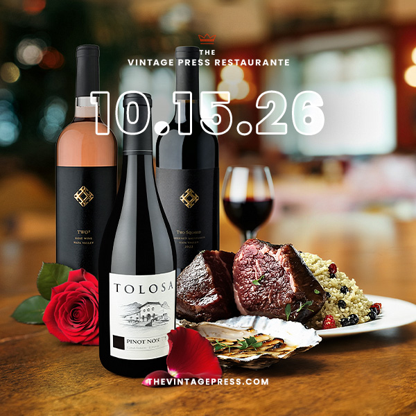 wine-pairing dinner with Alpha Omega & Tolosa Wineries