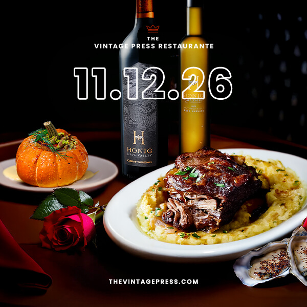 dinner with Honig Vineyards & Winery