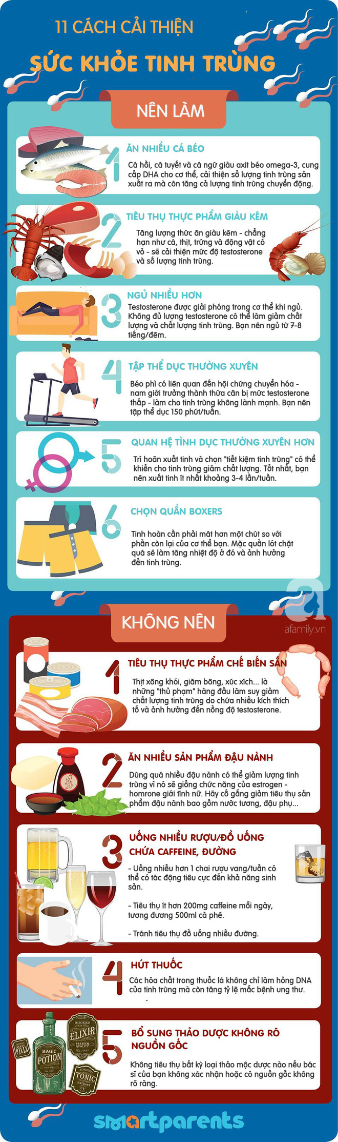 Cách cải thiện chất lượng tinh trùng