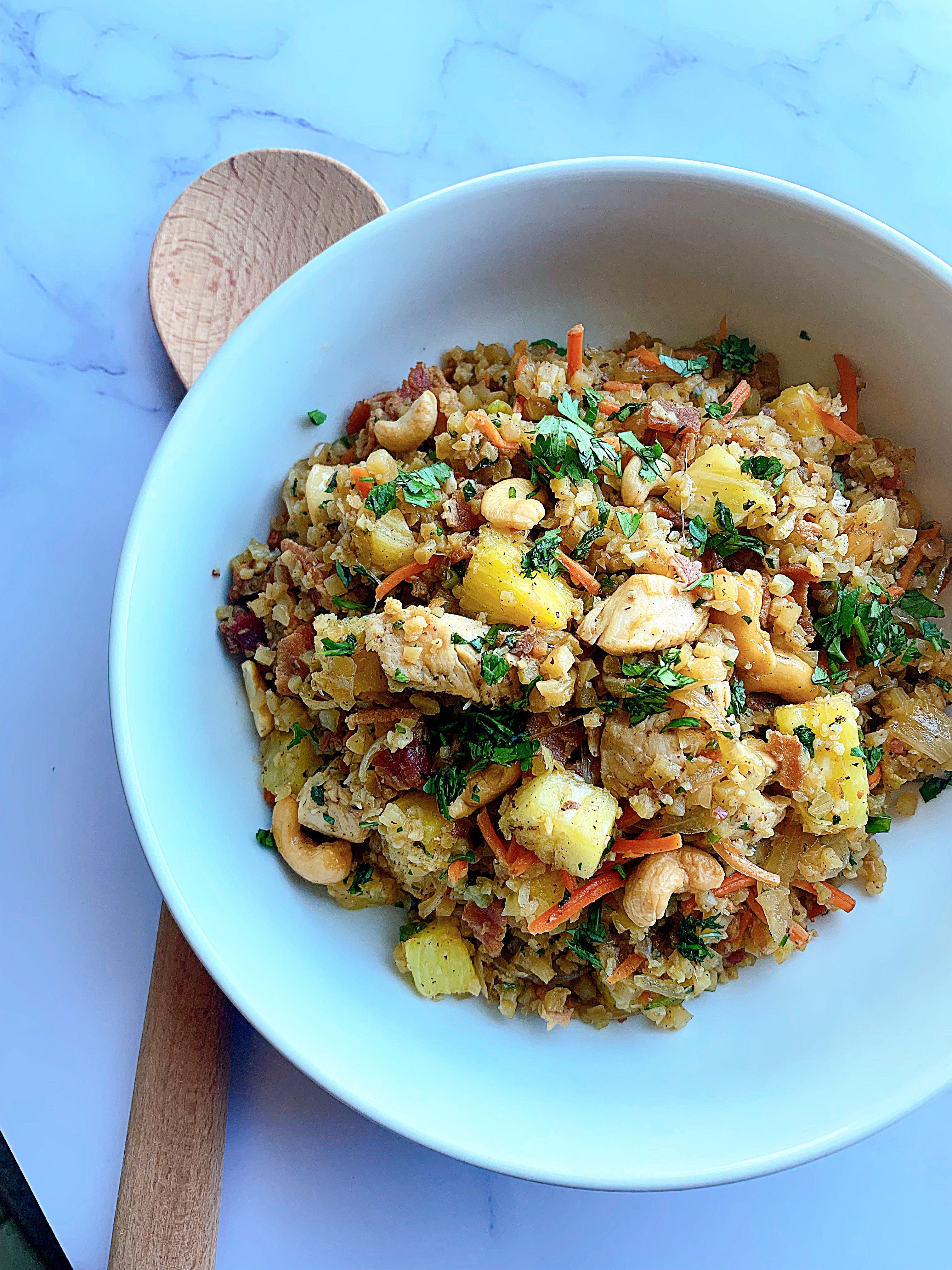 Pineapple Chicken Fried Cauliflower Rice