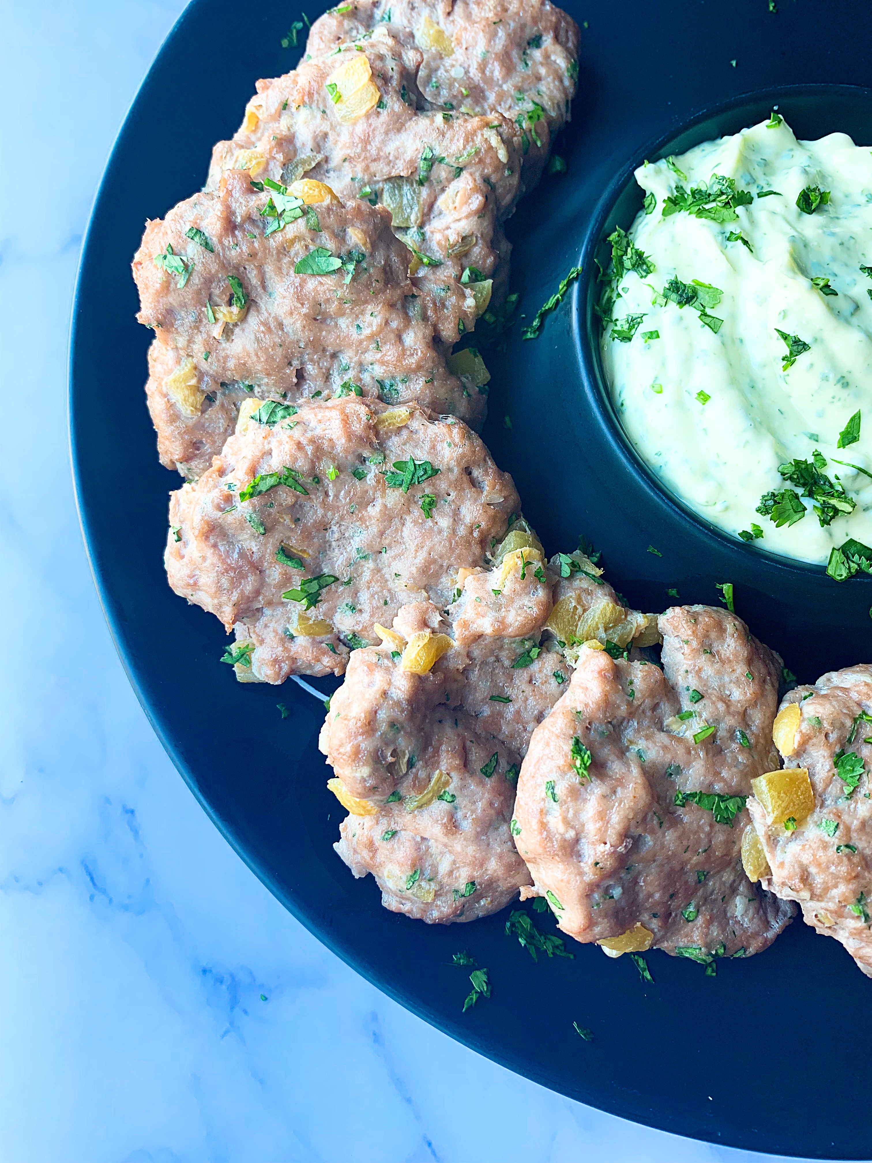Southwest Turkey Bites with a Creamy Cilantro Dipping Sauce