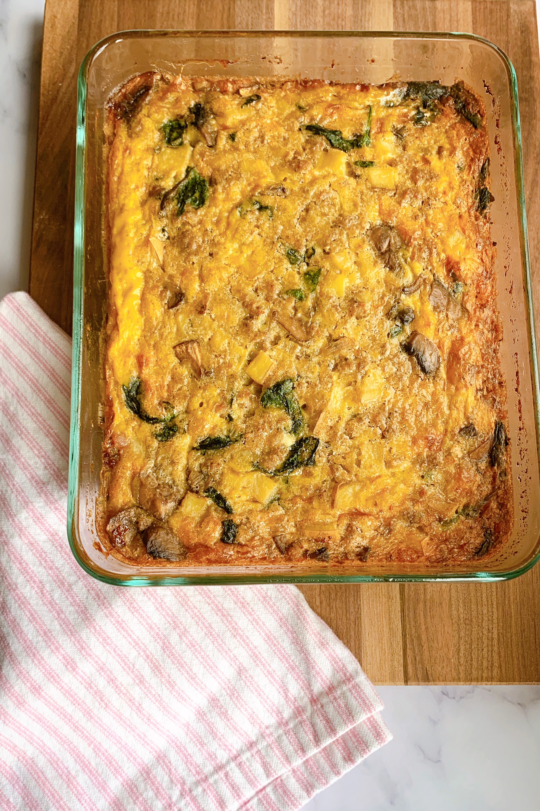 Sausage & Mushroom Egg Bake