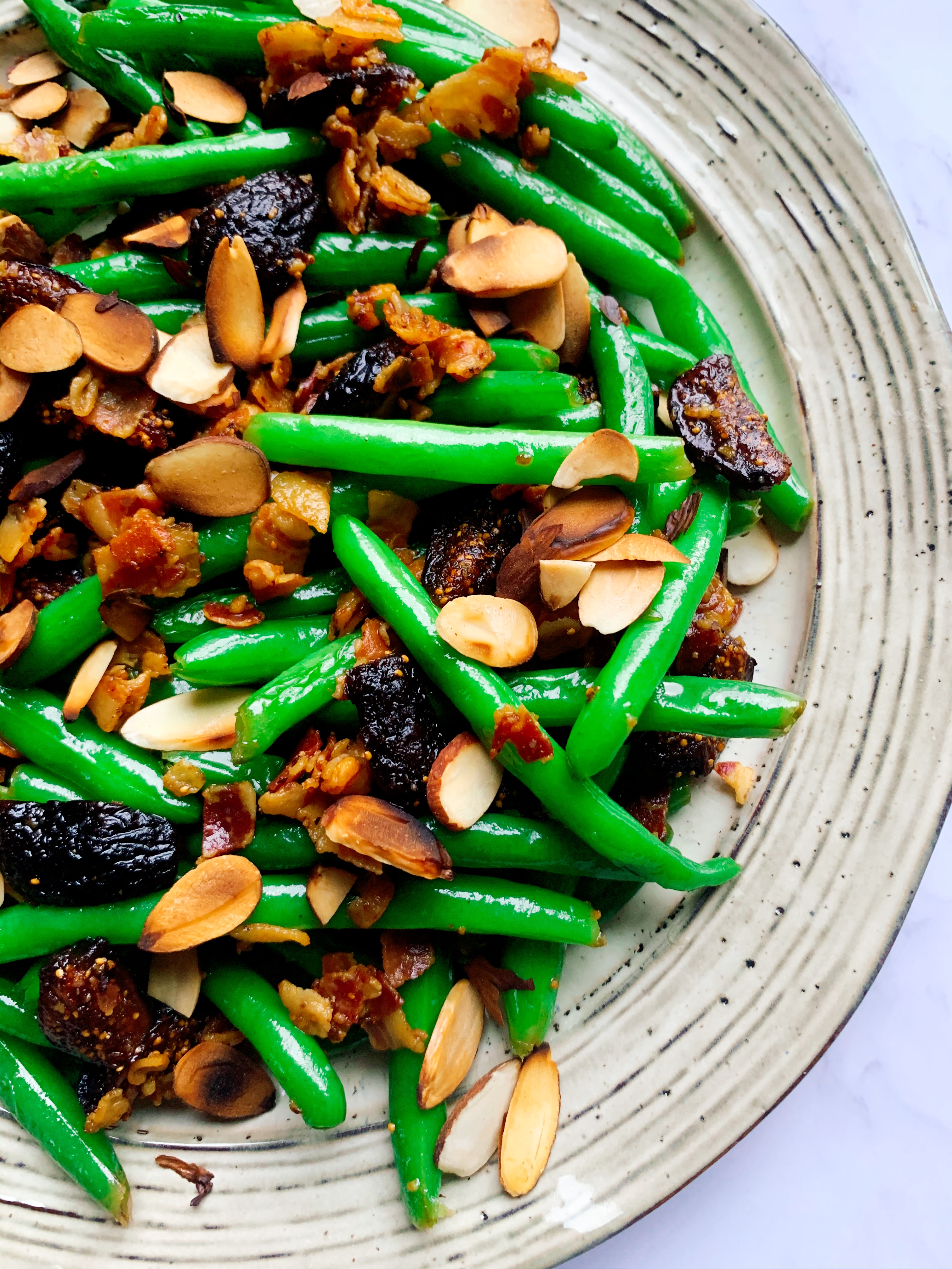 Green Beans with Pancetta & Figs