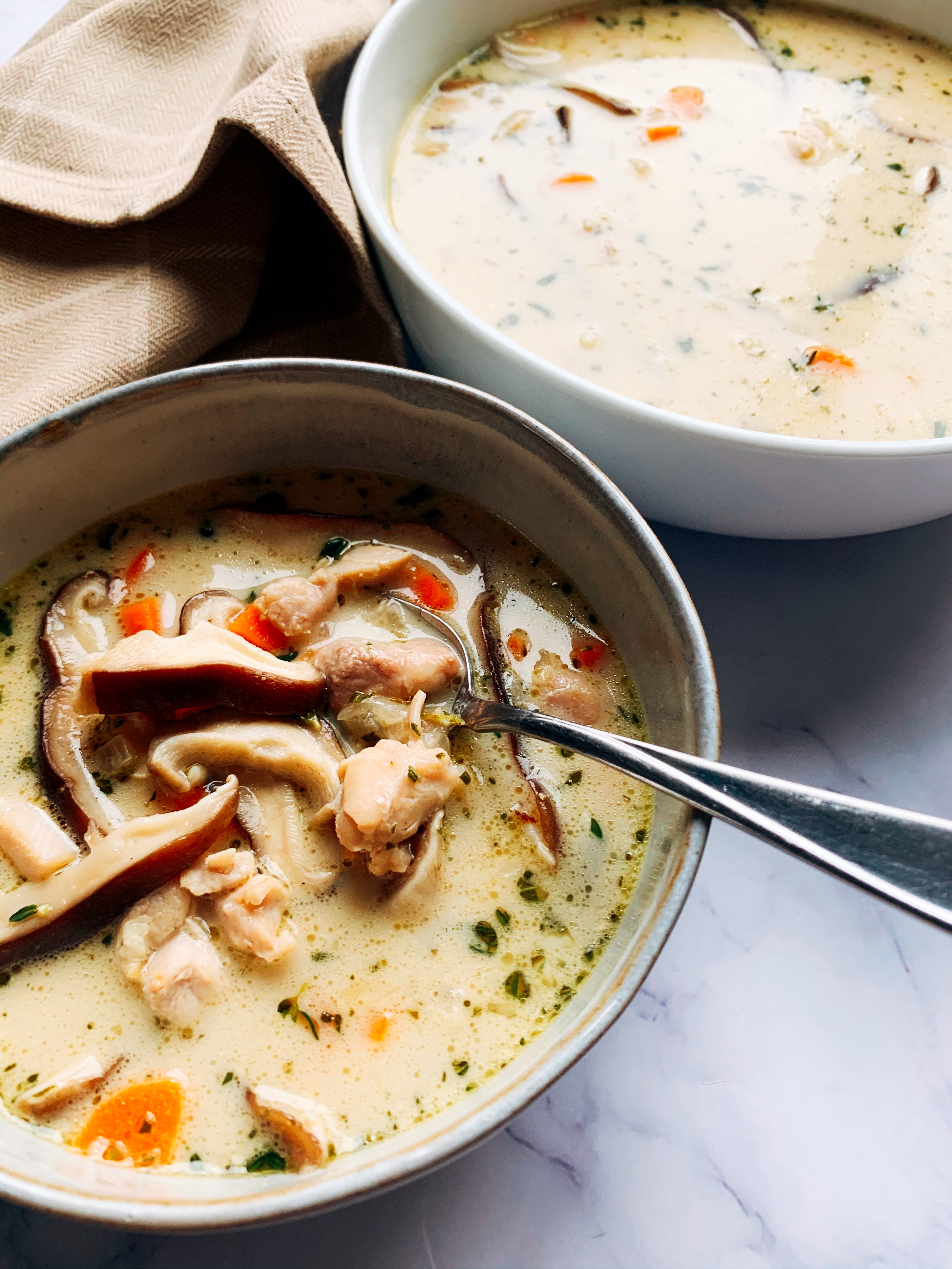 Creamy Chicken and Mushroom Soup