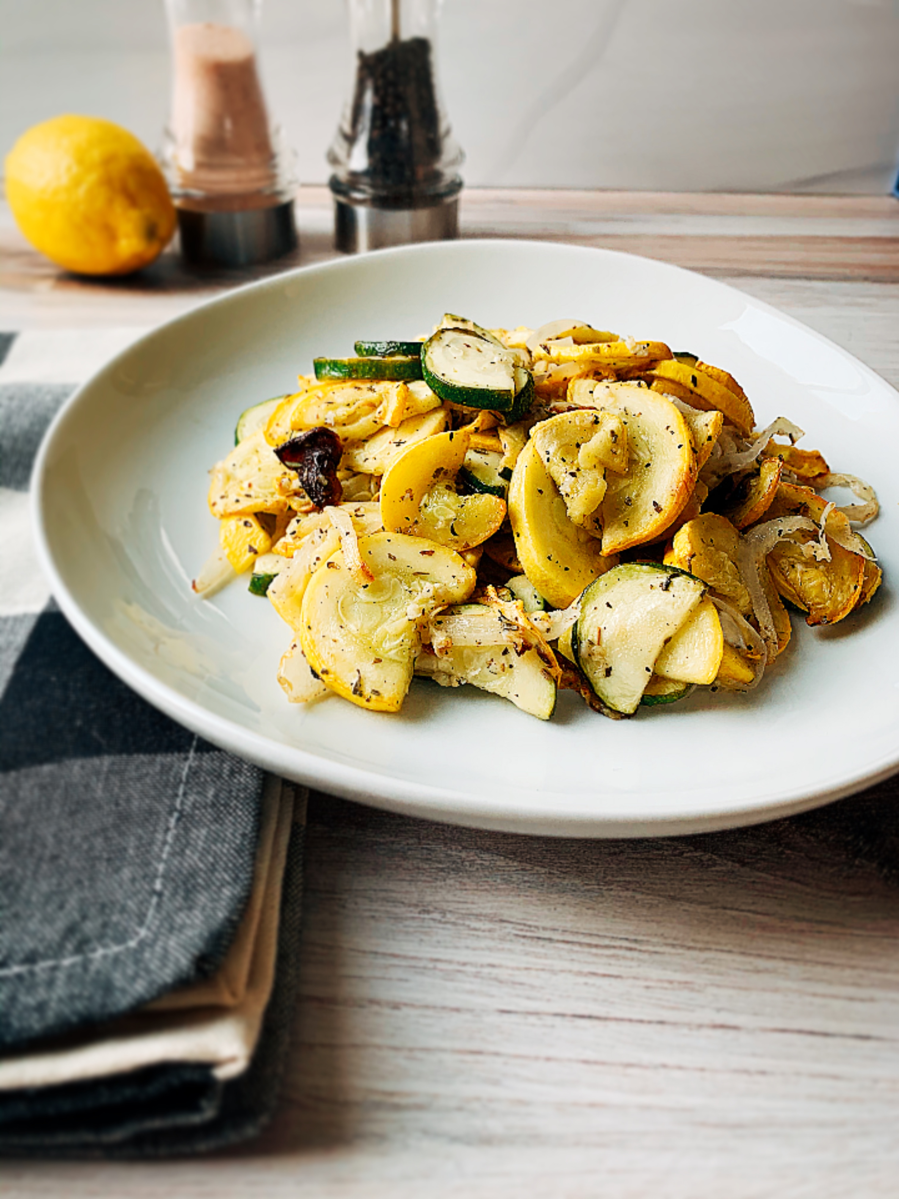 Lemon Air Fryer Zucchini & Squash