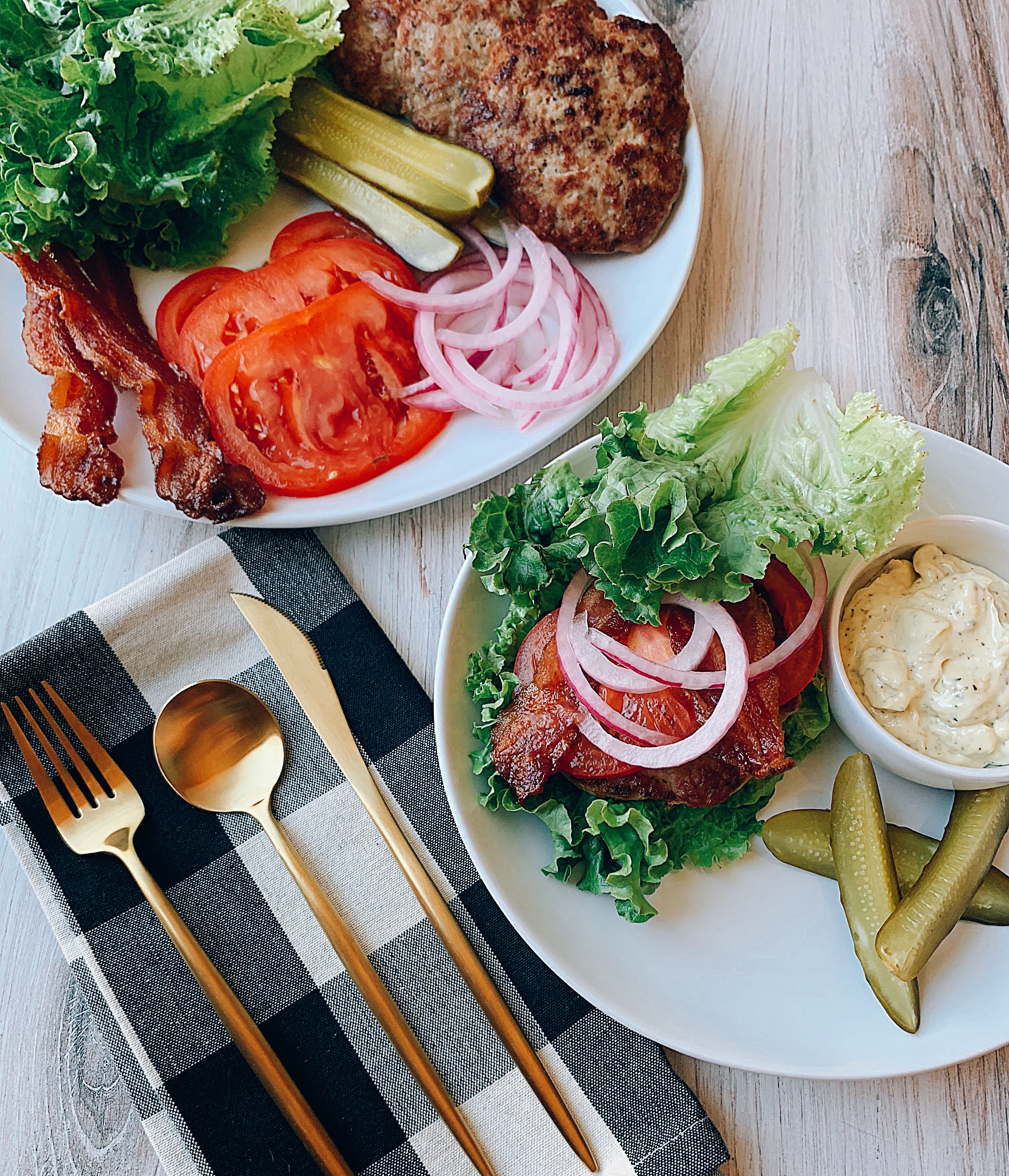 Lettuce Wrapped Turkey Burgers