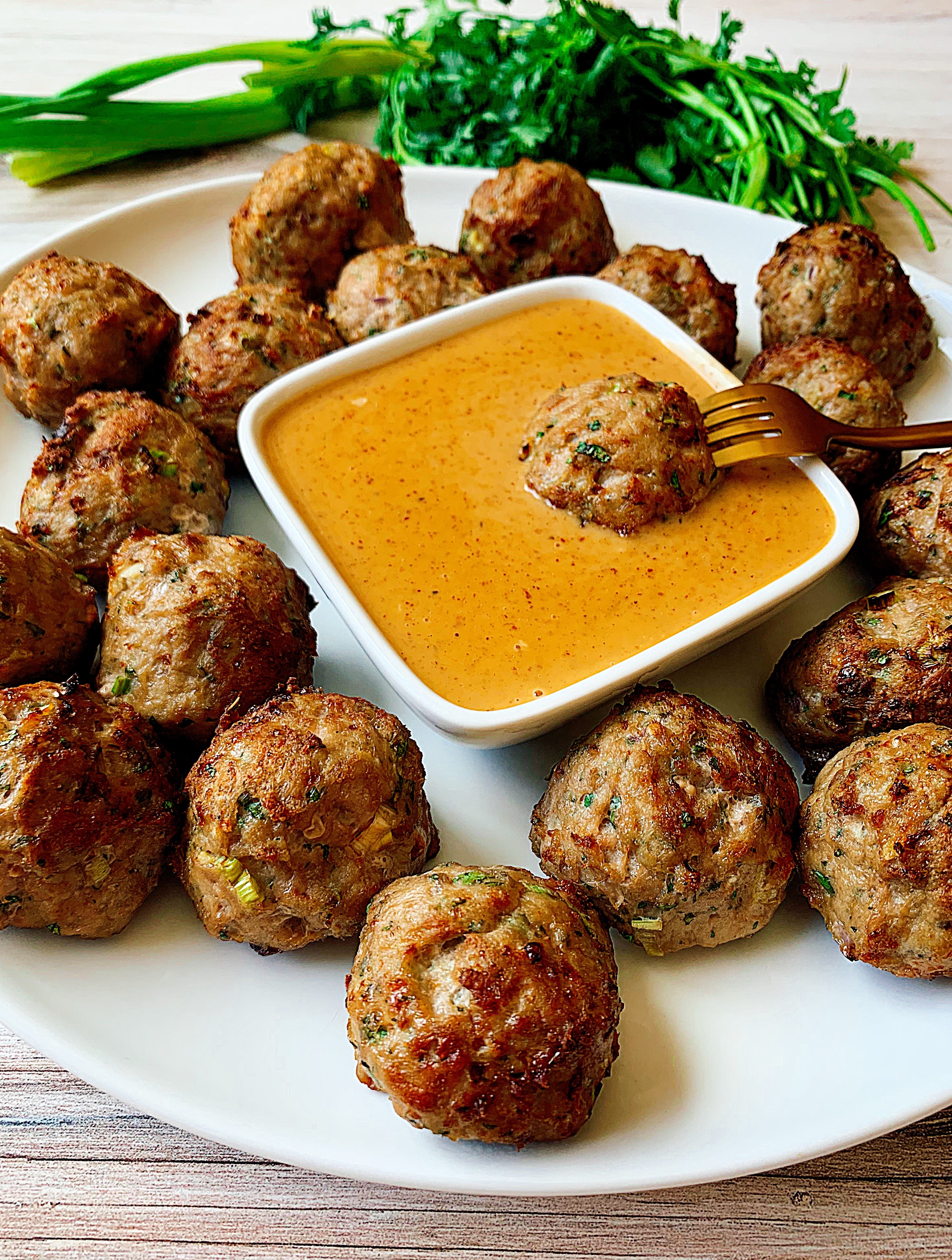 Spicy Coconut Honey Chicken Meatballs