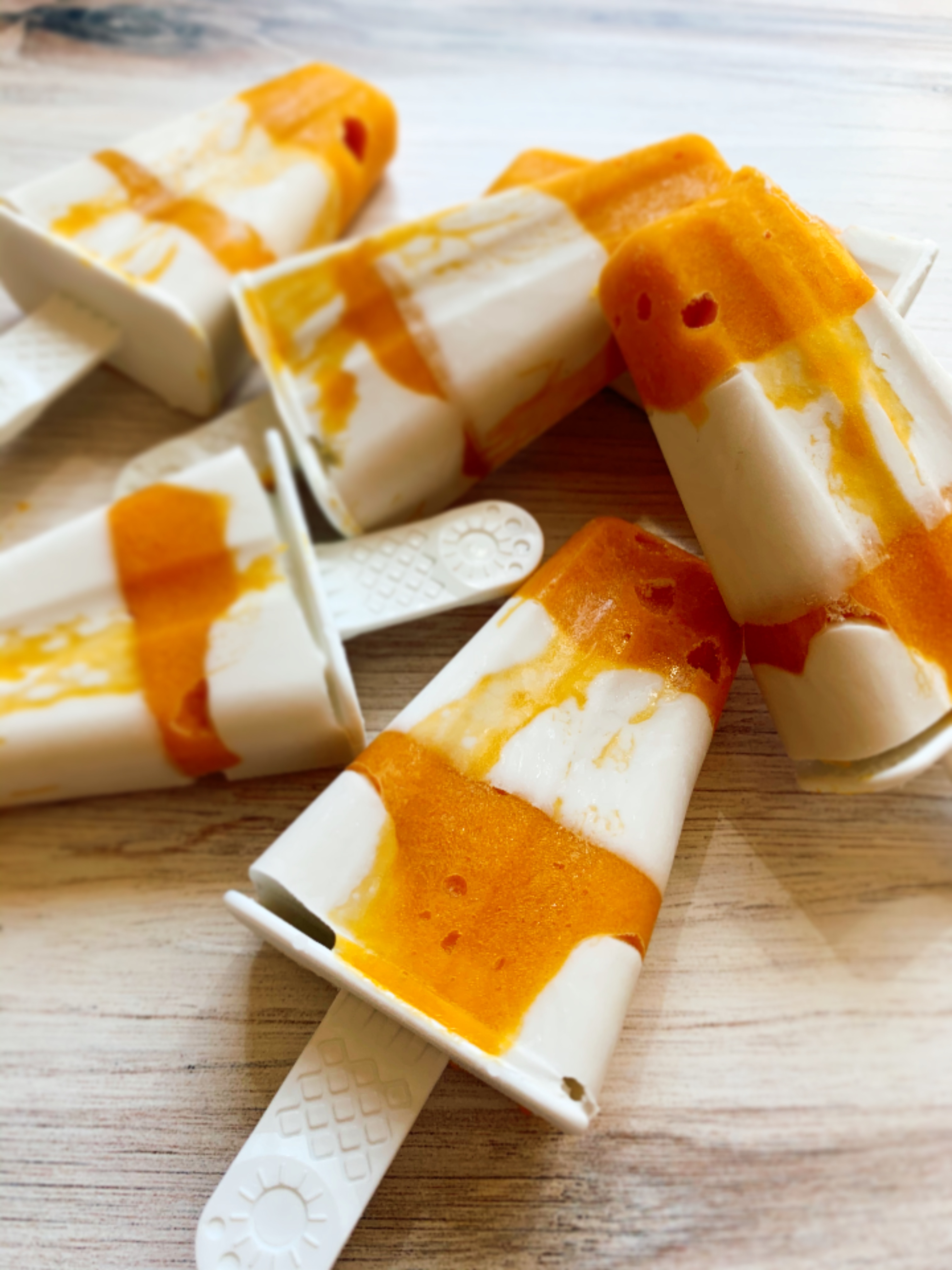 Mango Coconut Cream Popsicles