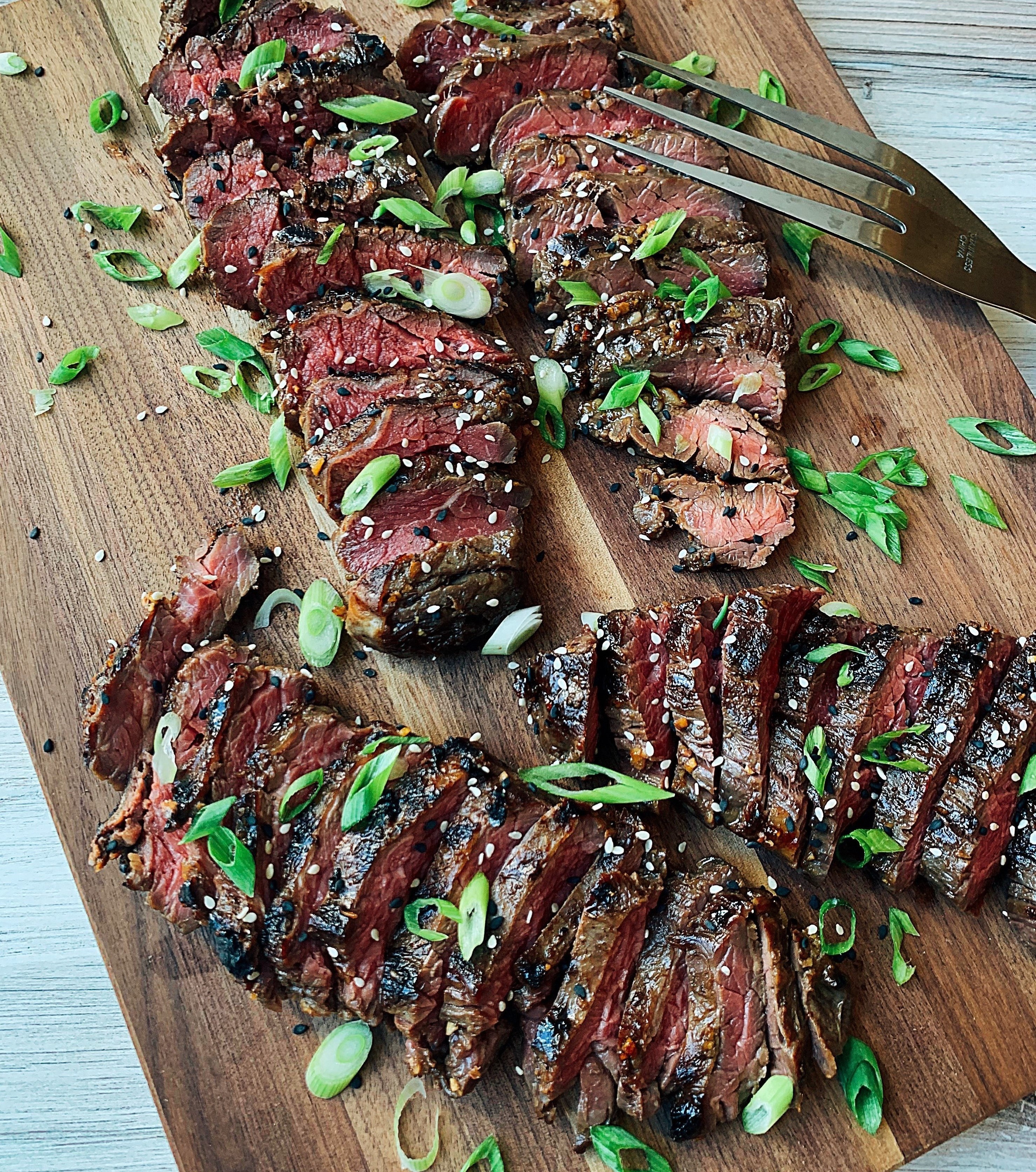 Hanger Steak with Scallions & Ginger