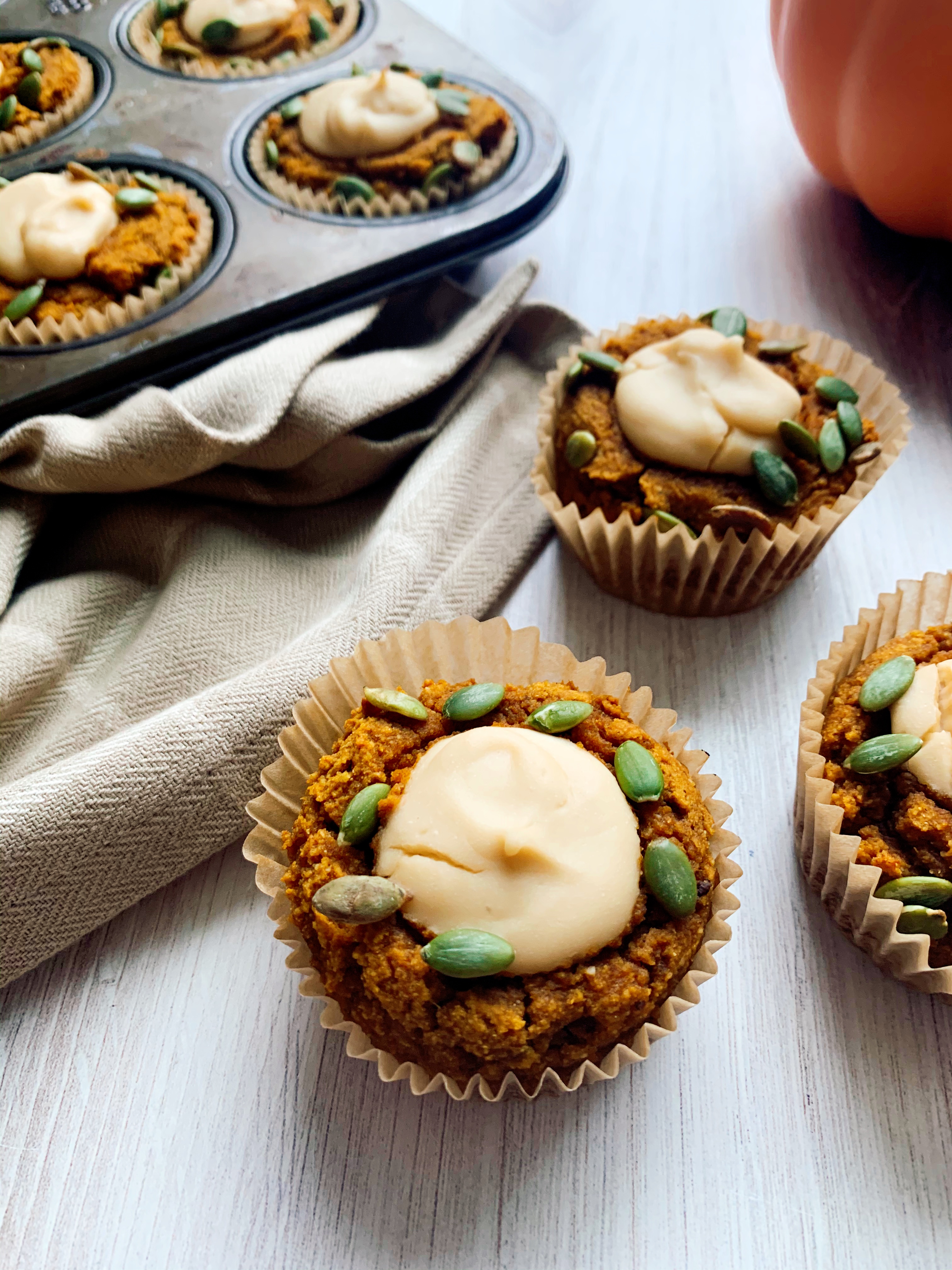 Paleo Pumpkin Cream Cheese Muffins