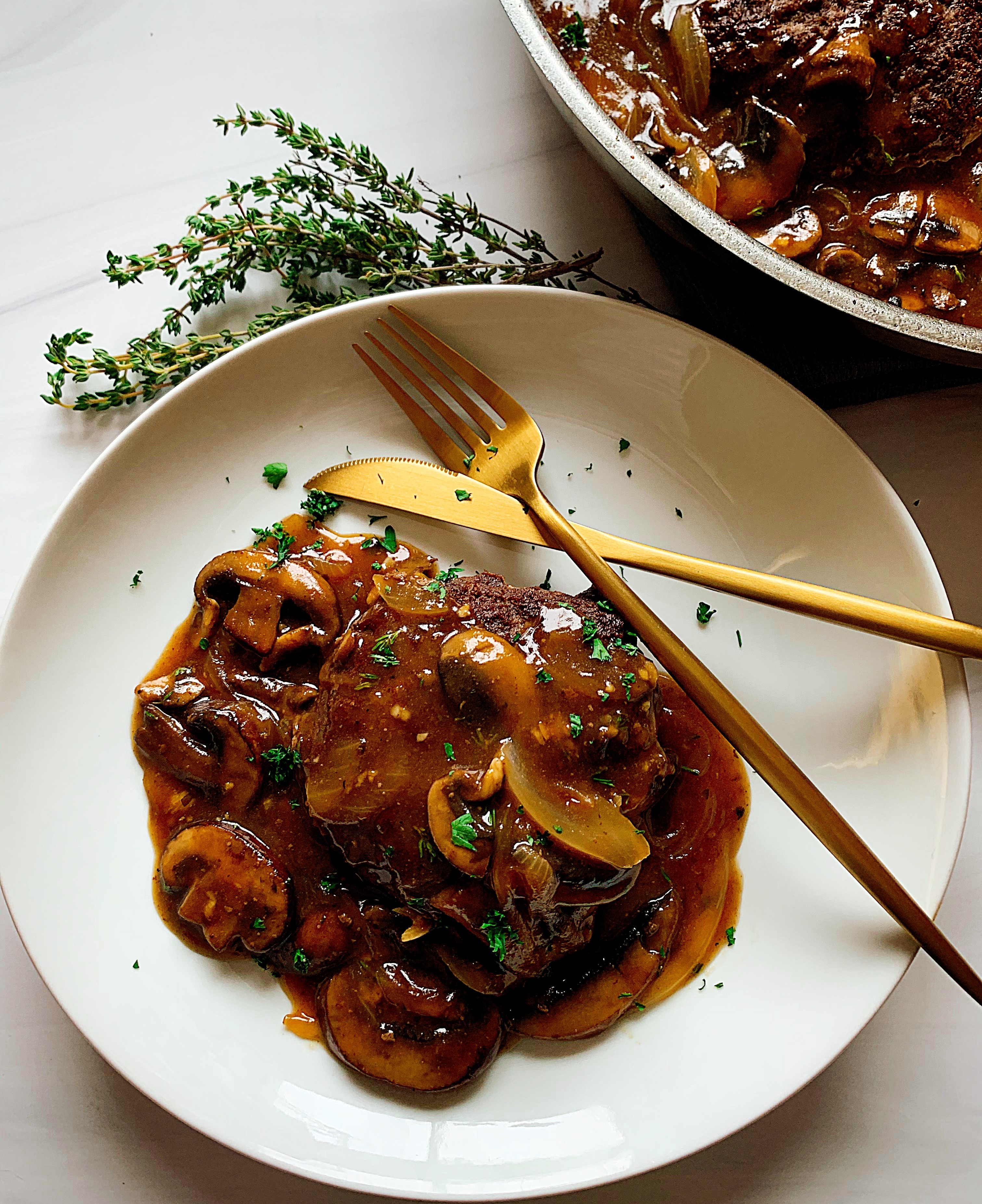 Hamburger Steaks with Mushroom Gravy