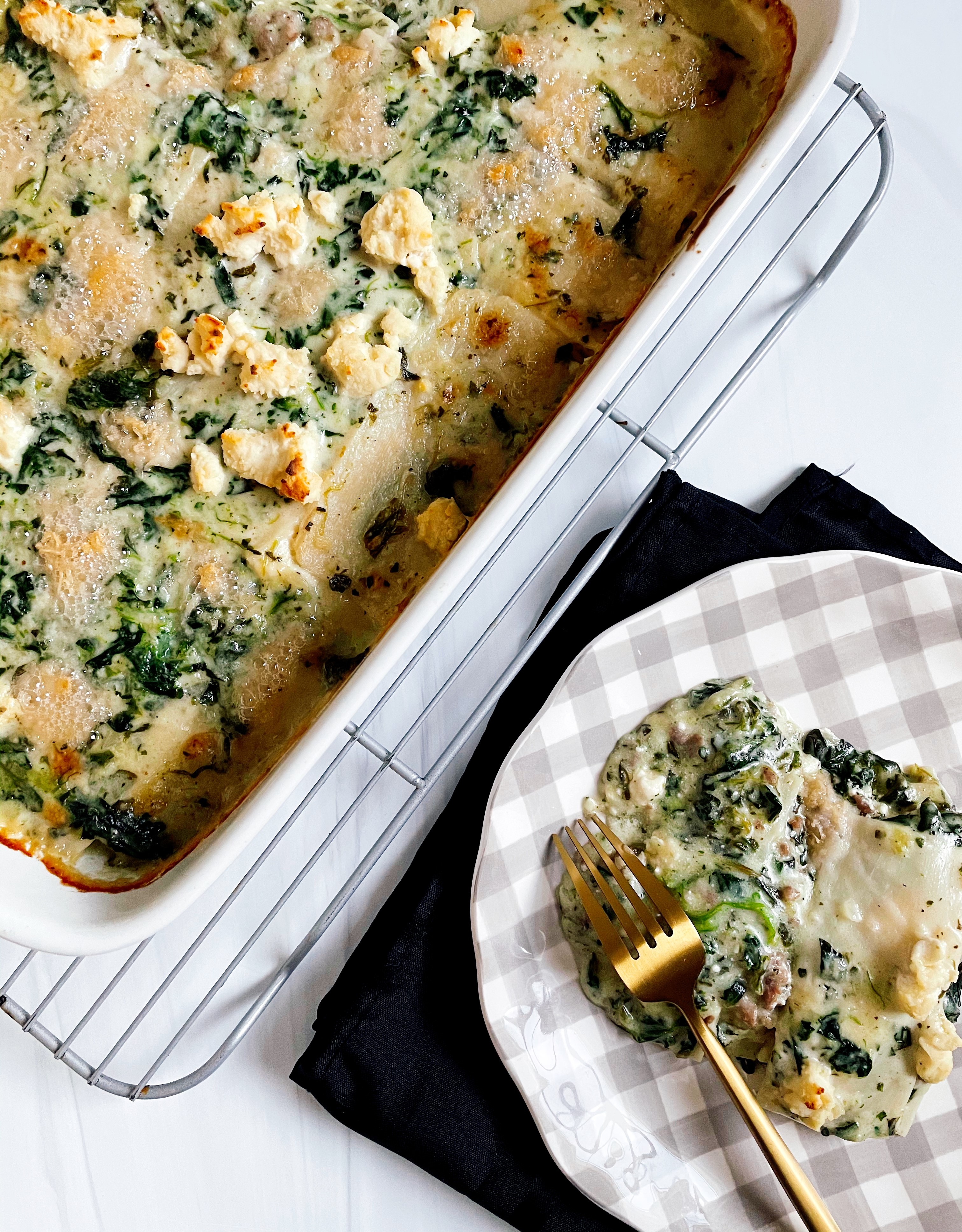 Paleo Garlic & Spinach Lasagna
