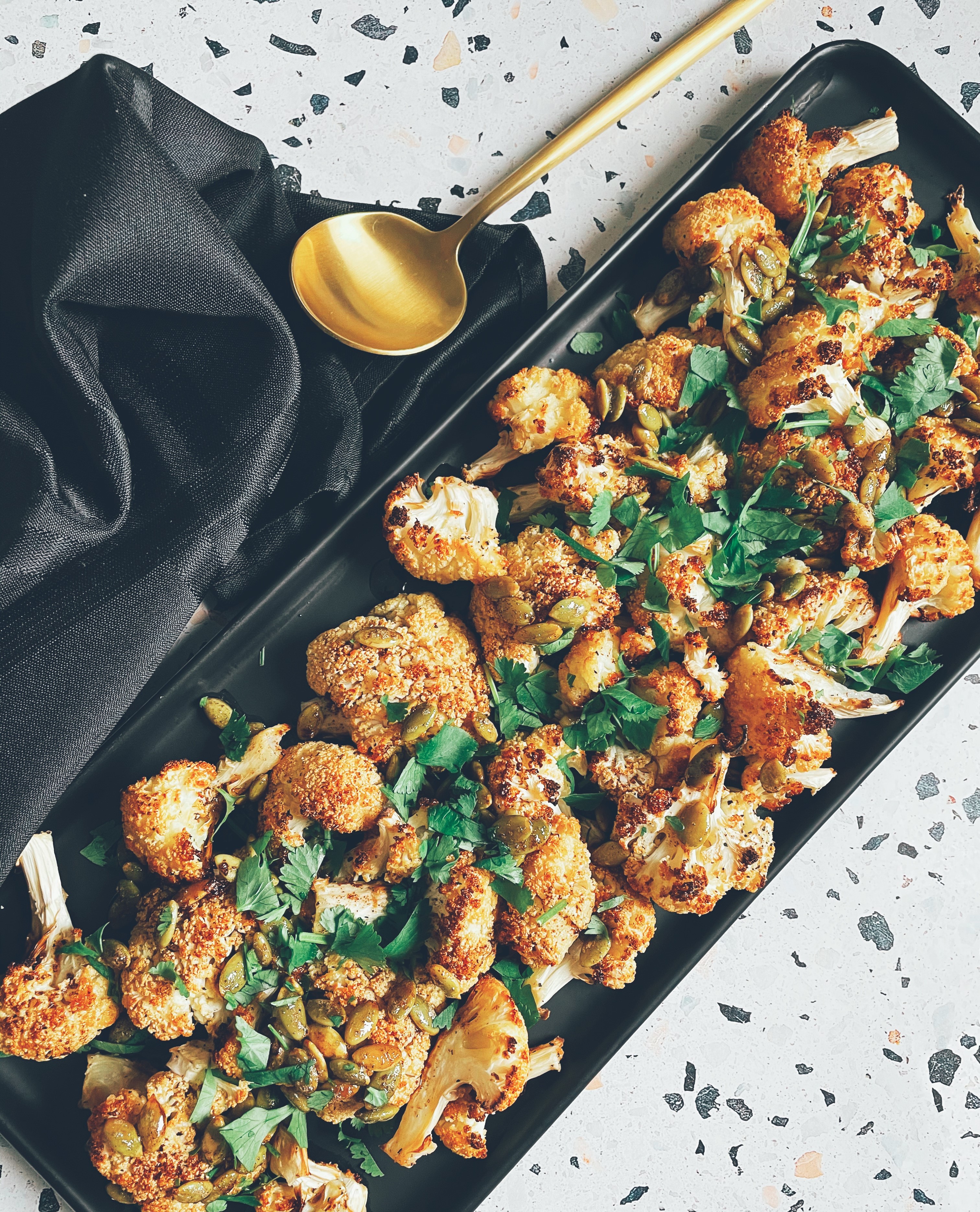 Roasted Cauliflower with Brown Butter & Pepitas