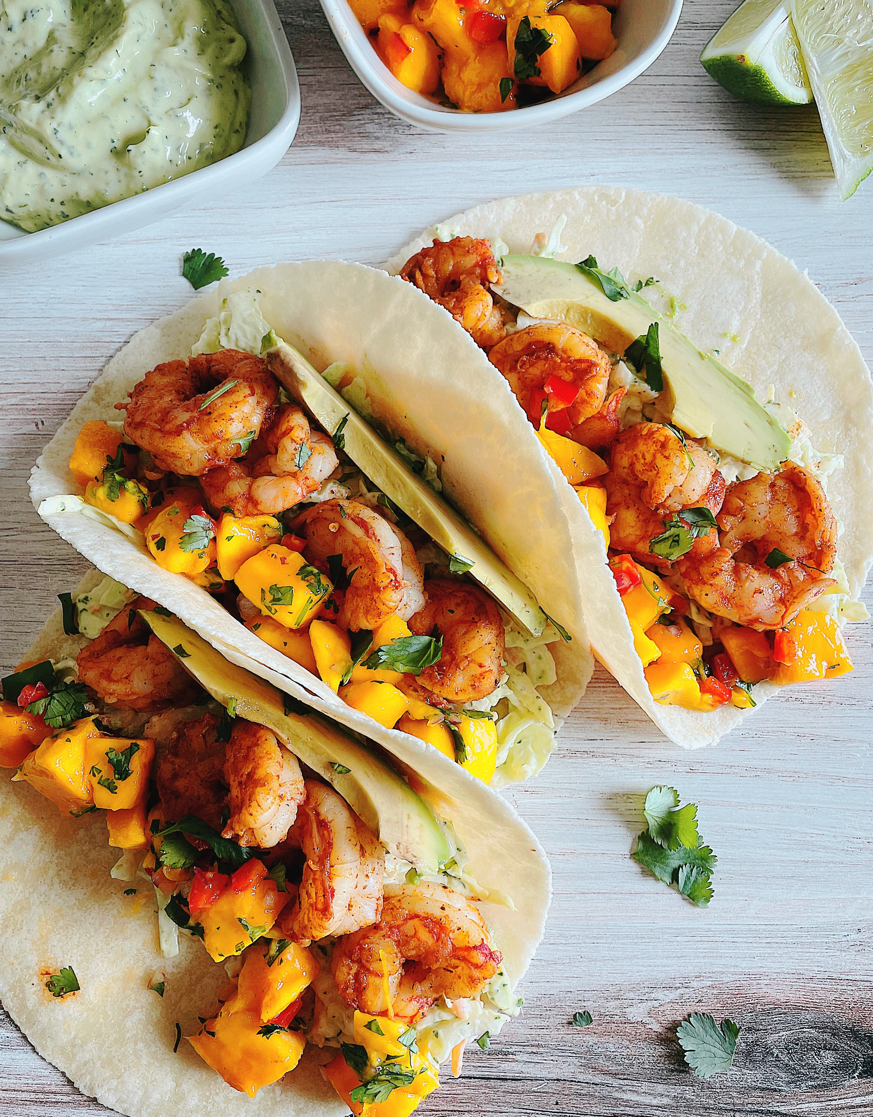 Shrimp Tacos with Mango Salsa