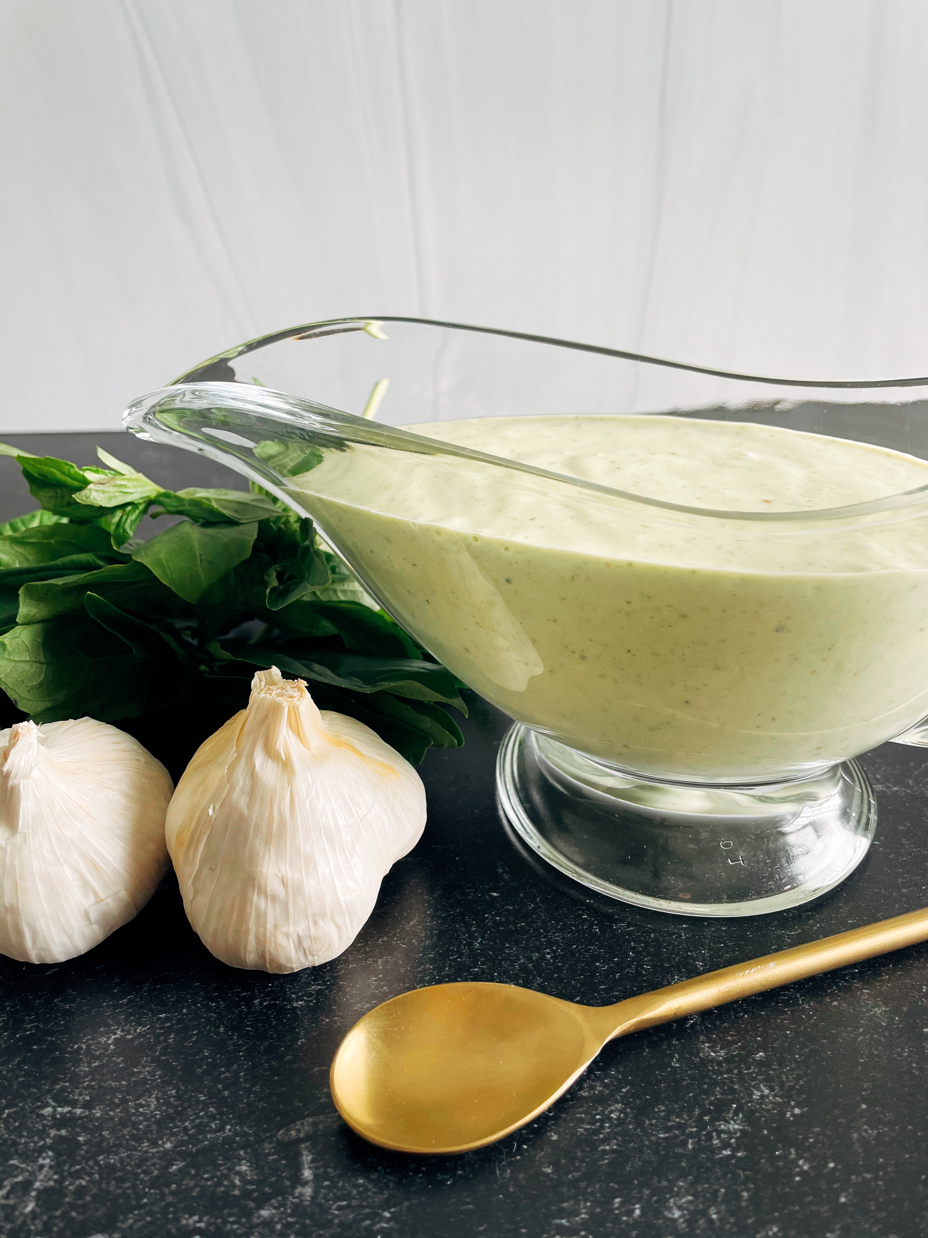 Creamy Balsamic Basil Dressing