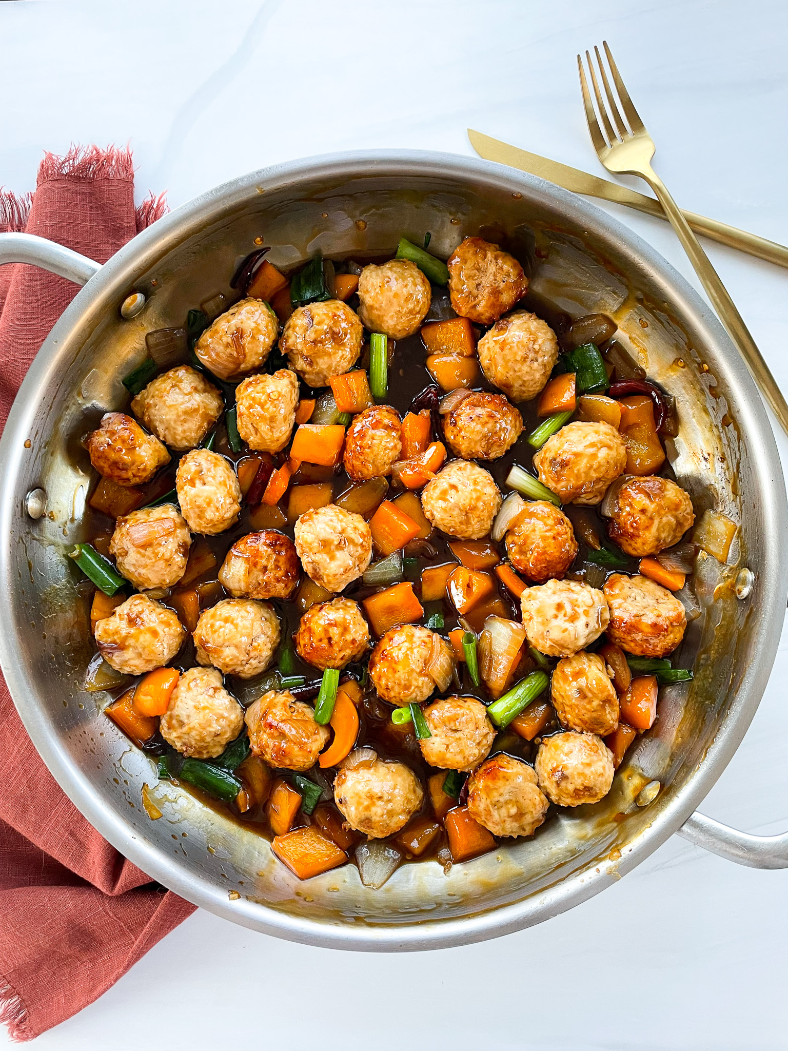 Kung Pao Inspired Chicken Meatballs